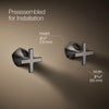 Occasion® Wall-mount bathroom sink faucet Cross handle trim, 1.2 gpm