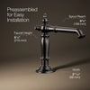 Artifacts® Bathroom sink faucet spout with Column design, 1.2 gpm