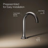 Occasion® Bathroom sink faucet spout with Cane design, 0.5 gpm