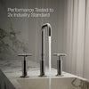 Purist® Widespread bathroom sink faucet with Cross handles, 1.2 gpm
