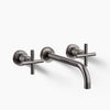 Purist® Wall-mount bathroom sink faucet trim with Cross handles, 1.2 gpm