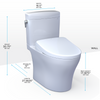 Toto Aquia Iv Cube® Washlet®+ S7a Two-Piece Toilet - 1.28 Gpf / 0.9 Gpf