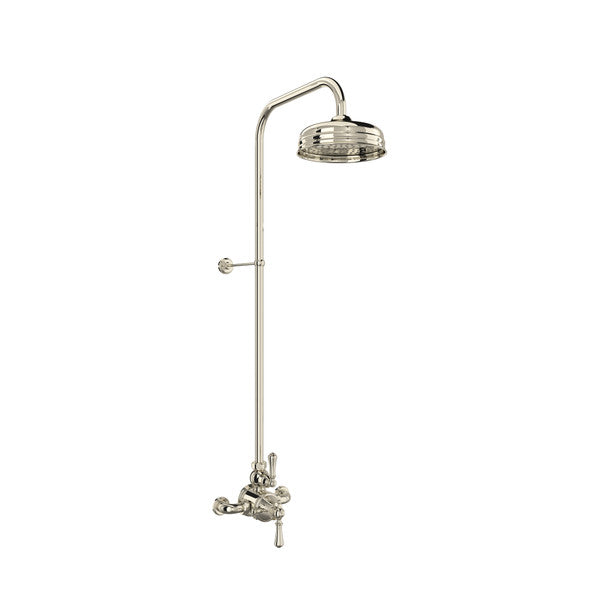 Perrin & Rowe Georgian Era 3/4" Exposed Wall Mount Thermostatic Shower System With Lever Handle - Polished Chrome.GA19W2LS