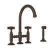 ROHL Acqui Bridge Kitchen Faucet With Side Spray