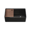 Julien Fira 33'' Single Bowl Kitchen Sink Matte Black Fireclay