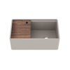 Julien Fira 33'' Single Bowl Kitchen Sink Matte Taupe Fireclay