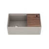 Julien Fira 33'' Single Bowl Kitchen Sink Matte Taupe Fireclay