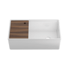Julien Apron Front Undermount Single Bowl Kitchen Sink with Accessory Ledge, 36"x19"x11-1/2"