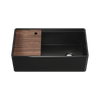 Julien Fira 36'' Single Bowl Kitchen Sink Matte Black Fireclay
