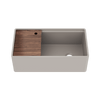 Julien Fira 36'' Single Bowl Kitchen Sink Matte Taupe Fireclay