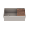 Julien Fira 36'' Single Bowl Kitchen Sink Matte Taupe Fireclay