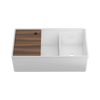 Julien Apron Front Undermount Double Bowl Kitchen Sink with Accessory Ledge, 36"x19"x11-1/2"