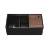 Julien Fira 36'' Double Bowl Kitchen Sink Matte Black Fireclay