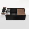 Julien Fira 33'' Single Bowl Workstation Kitchen Set Matte Black Fireclay