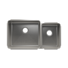 Julien Undermount Classic Double Bowl Kitchen Sink, L21"x18"x10" R12"x16"x8"