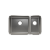 Julien Undermount Classic Double Bowl Kitchen Sink, L18"x16"x10" R9"x16"x8"