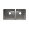 Julien Undermount Classic Double Bowl Kitchen Sink, L18"x16"x8" R15"x16"x8"