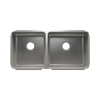 Julien Undermount Classic Double Bowl Kitchen Sink, L15"x16"x8" R18"x16"x8"