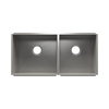 Julien Undermount UrbanEdge Double Bowl Kitchen Sink, L18"x16"x10" R15"x16"x8"