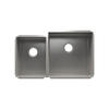 Julien Undermount J7 Double Bowl Kitchen Sink, L12"x16"x8" R18"x18"x10"