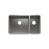 Julien Undermount J7 Double Bowl Kitchen Sink, L18"x16"x10" R9"x16"x8"