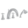 Perrin & Rowe Georgian Era™ 4-Hole Deck Mount Tub Filler With C-Spout
