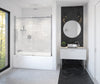 Vela 56 ½-59 x 59 in. 8 mm Sliding Tub Door for Alcove Installation with Clear glass in Chrome