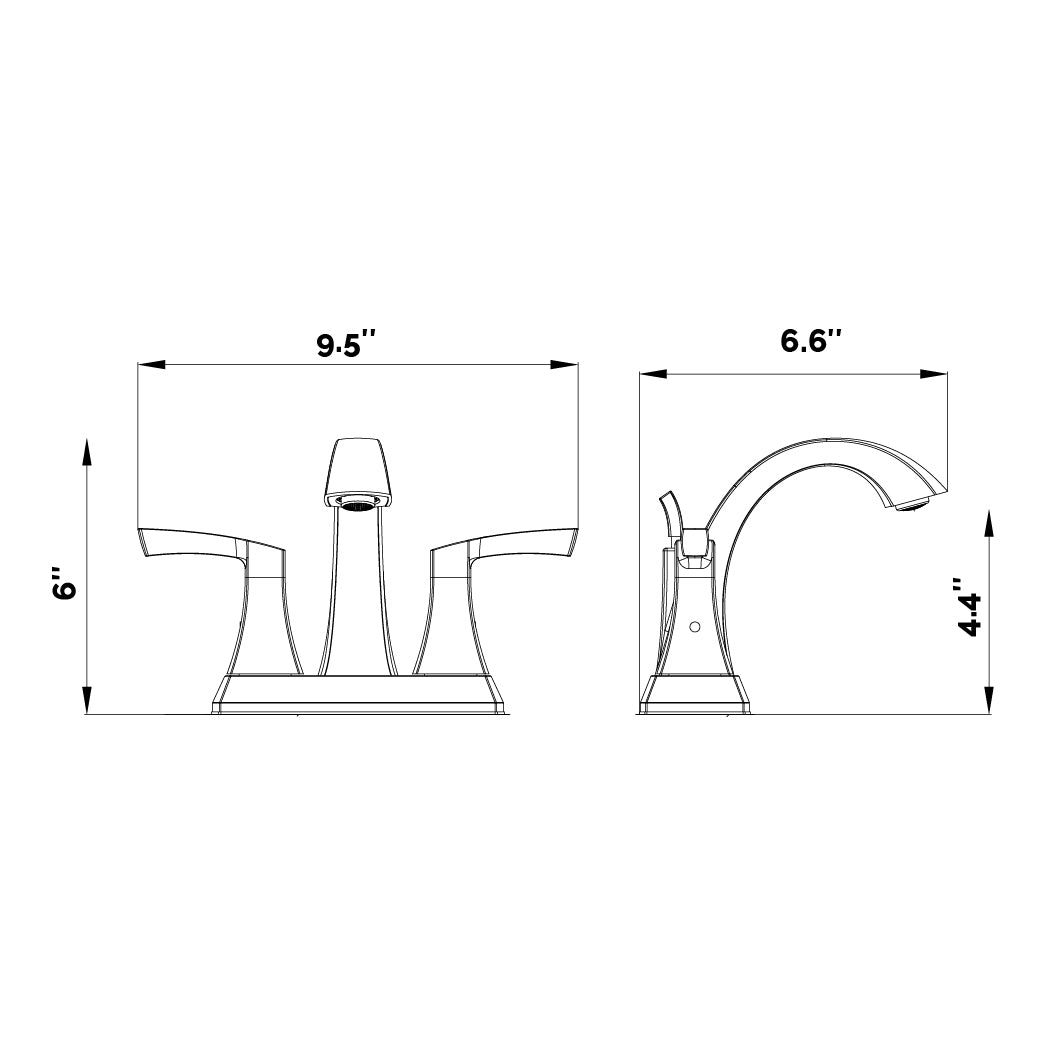Victoria 2-Handle Centerset Bathroom Faucet By Visentin - Golzar Home