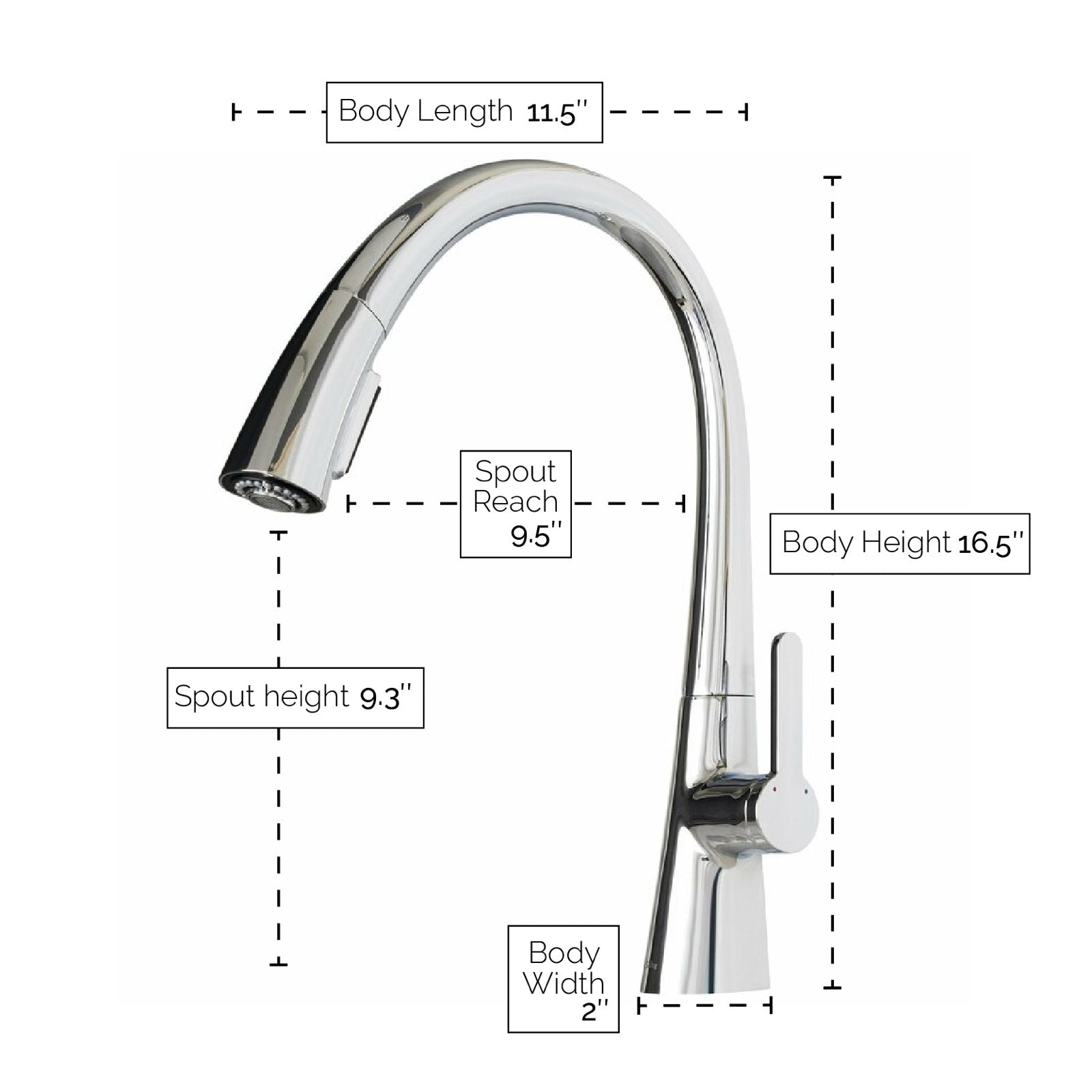 Visentin Modern Pull-Down Kitchen Faucet - Golzar Home