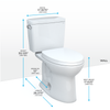 Toto Drake® Two-piece Toilet, 1.28 GPF, Elongated Bowl - Universal Height