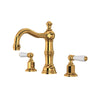 Perrin & Rowe Edwardian Column Spout Widespread Bathroom Faucet - With Metal Lever Handle.3720L-APC