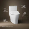 Reach™ Curv Hidden cord one-piece compact elongated toilet with skirted trapway, dual-flush