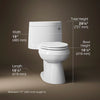 Cimarron® One-piece elongated toilet with concealed trapway, 1.28 gpf in Two Colors