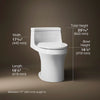 San Souci® One-piece compact elongated toilet with concealed trapway, 1.28 gpf
