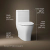 Reach™ Curv One-piece compact elongated toilet with skirted trapway, dual-flush
