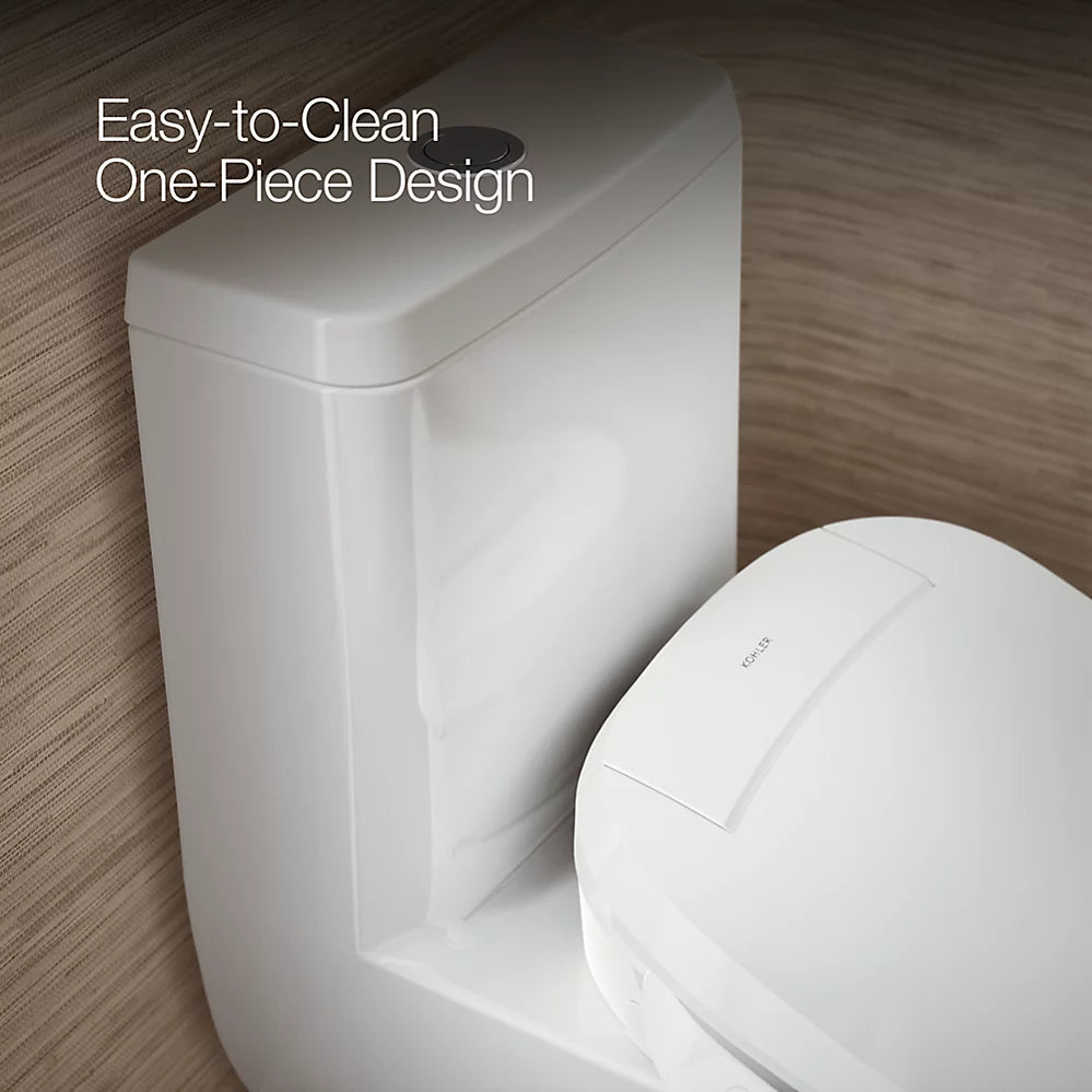 Reach™ Curv Hidden cord one-piece compact elongated toilet with skirted trapway, dual-flush