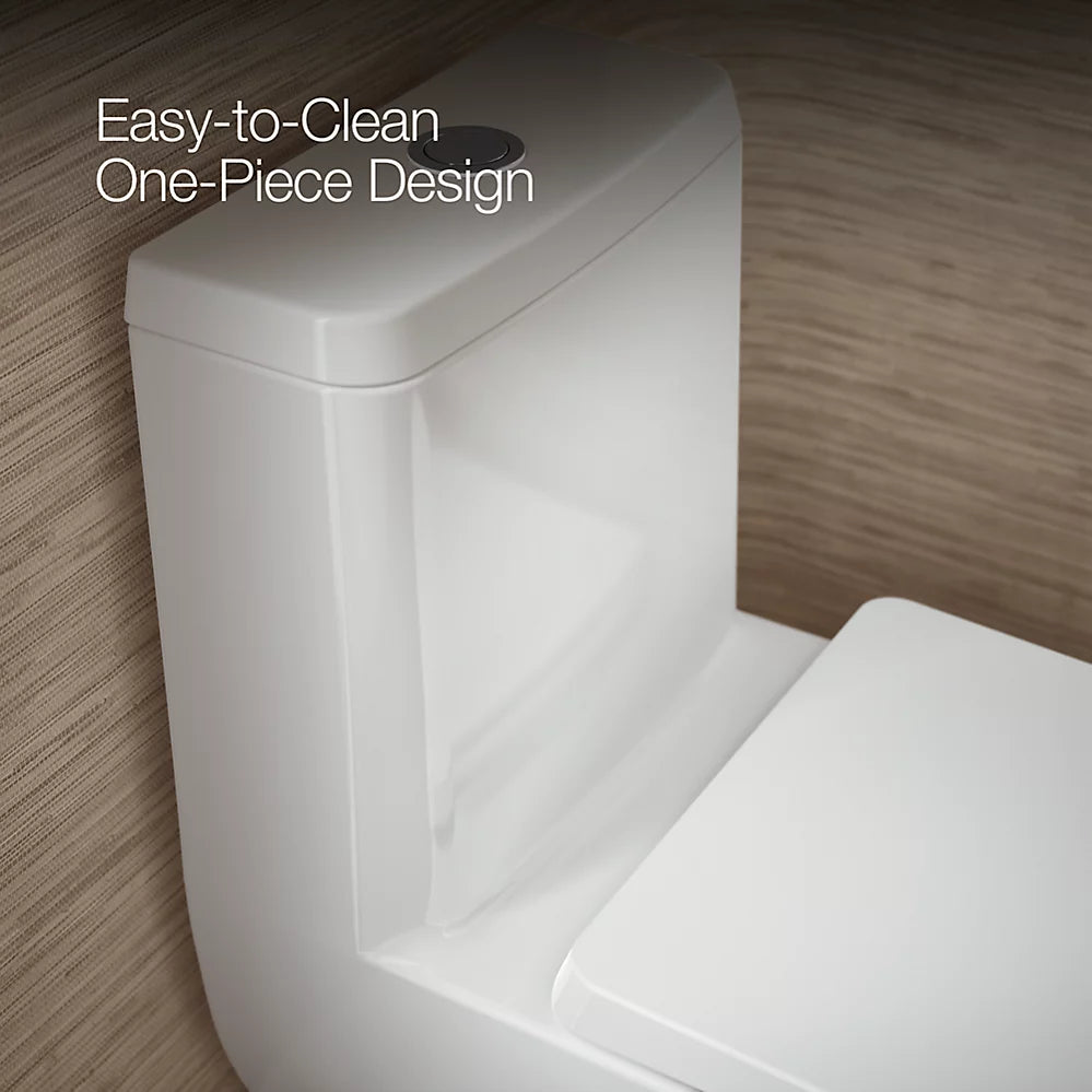 Reach™ Curv One-piece compact elongated toilet with skirted trapway, dual-flush