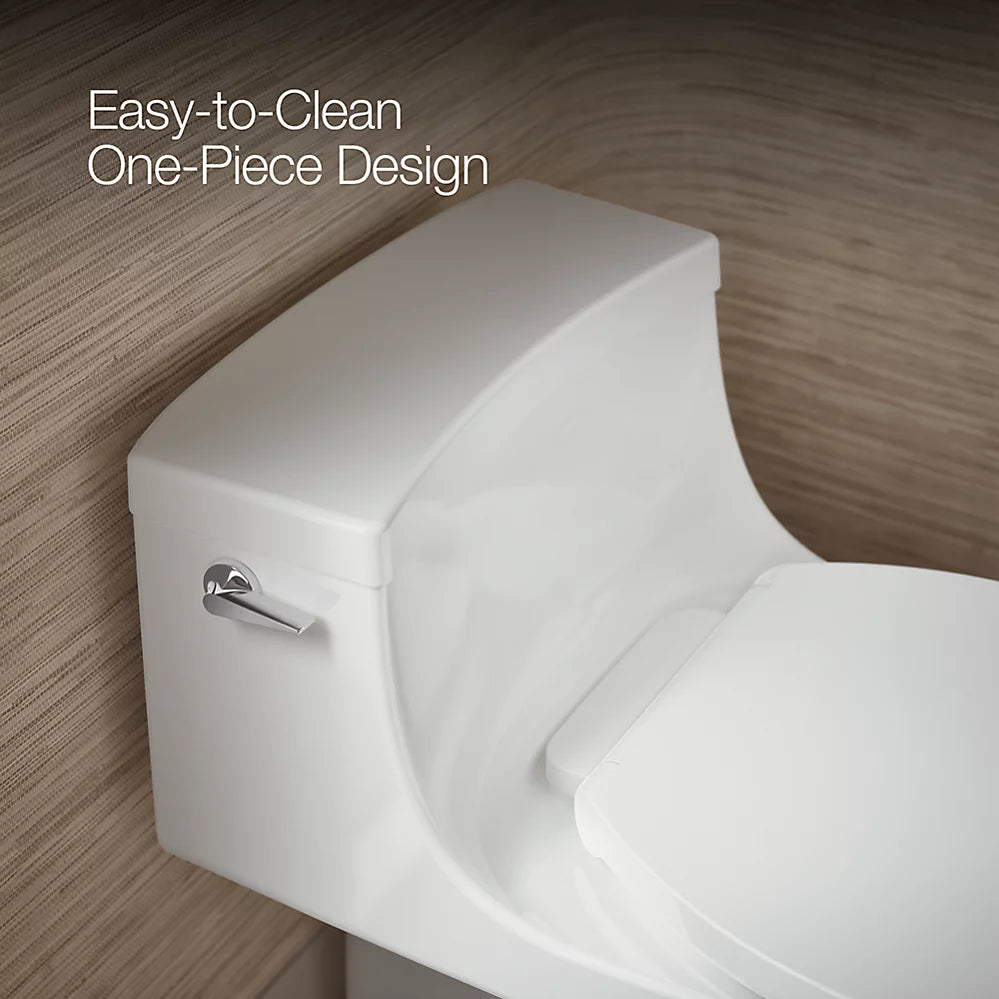 San Souci® One-piece compact elongated toilet with concealed trapway, 1.28 gpf