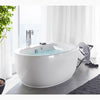 Sunstruck® 65-1/2" x 35-1/2" oval freestanding Heated BubbleMassage™ air bath with fluted shroud