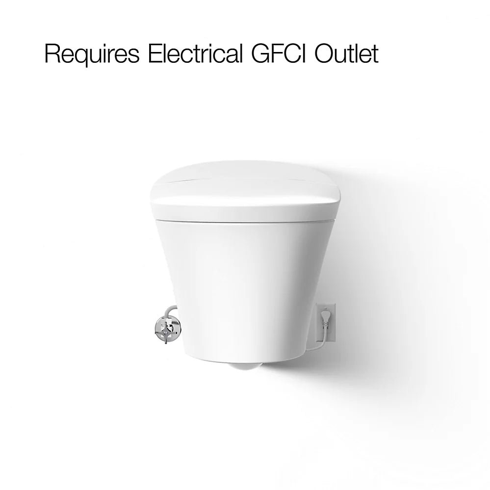 Veil® wall-mounted elongated smart toilet, dual-flush
