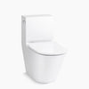 Brazn® One-piece compact elongated toilet with skirted trapway, dual-flush