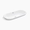 Iron Plains® 33" oval drop-in/undermount/vessel bathroom sink with White painted underside