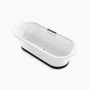 Volute®70-7/8" x 30-3/8" freestanding bath with base