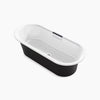 Volute® 70-7/8" x 30-3/8" freestanding bath with base