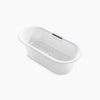 Volute® 63" x 28-3/8" freestanding bath with base