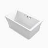 Stargaze® 60" x 34" freestanding Heated BubbleMassage™ air bath with Bask® heated surface and fluted shroud