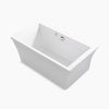 Stargaze® 60" x 34" freestanding Heated BubbleMassage™ air bath with fluted shroud