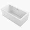 Stargaze® 60" x 34" freestanding Heated BubbleMassage™ air bath with Bask® heated surface and straight shroud
