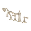 ROHL Acqui 4-Hole Deck Mount Column Spout Tub Filler With Handshower