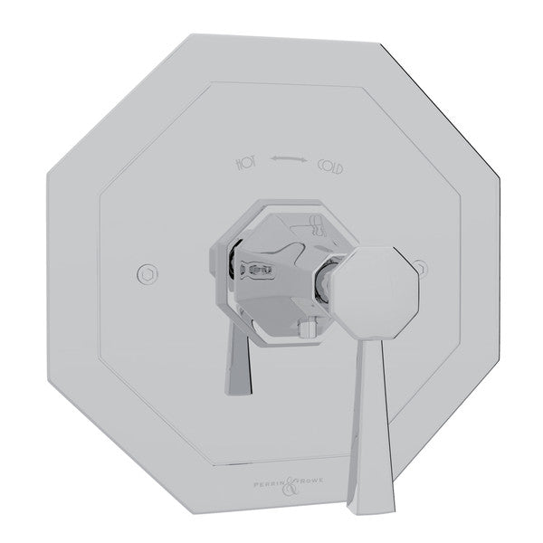 Perrin & Rowe Deco Thermostatic Trim Plate Without Volume Control - With Metal Lever Handle.5157LS